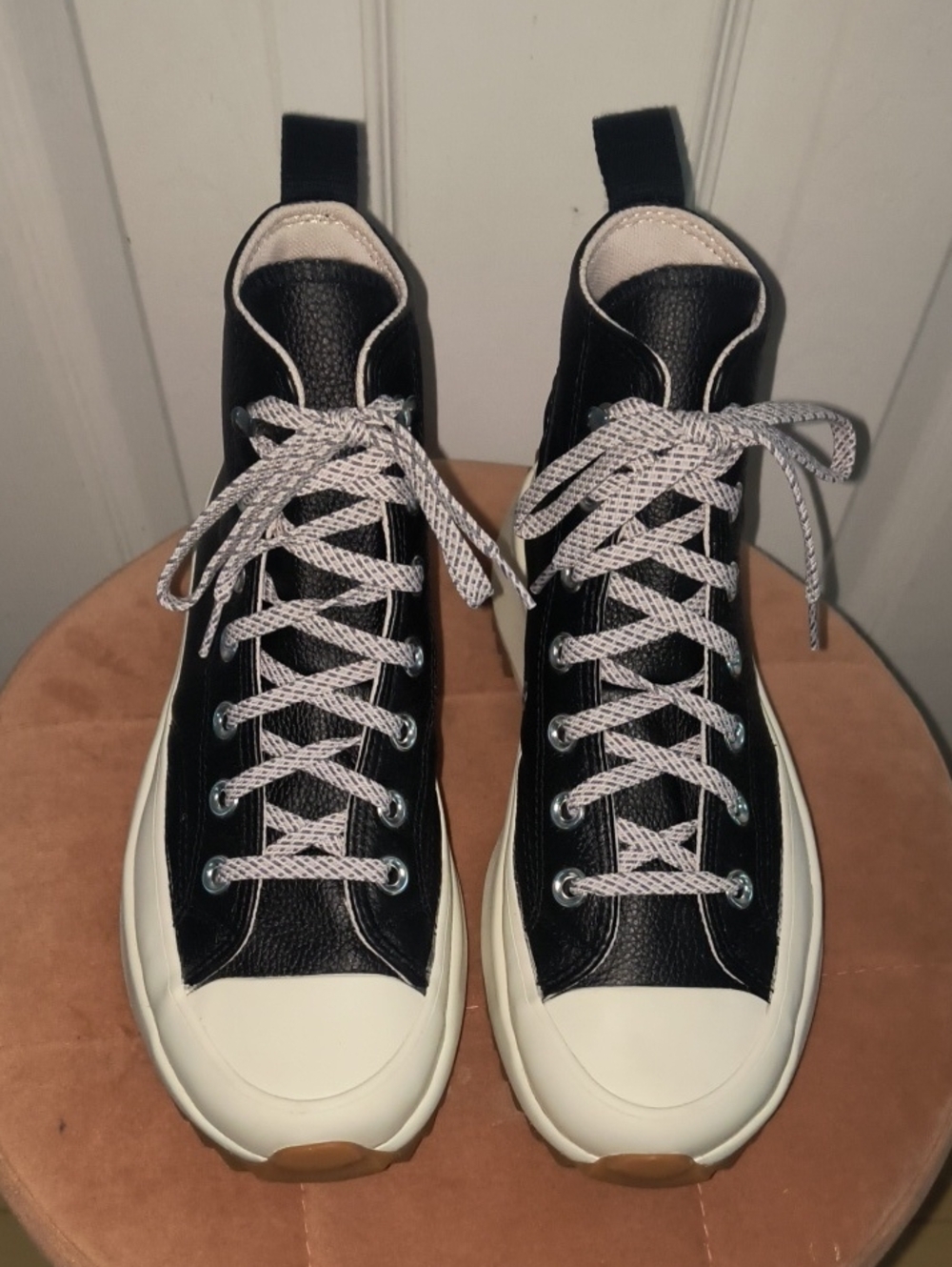 Converse Run Star Hike Hi Platform Leather Hi-Top Sneakers Size 7 A12897C - Picture 2 of 8